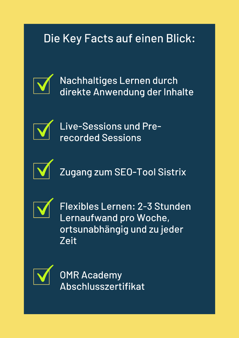 Die Key Facts auf einen Blick-
