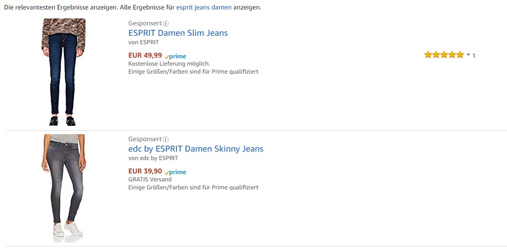 Sponsored Products für „esprit jeans damen“