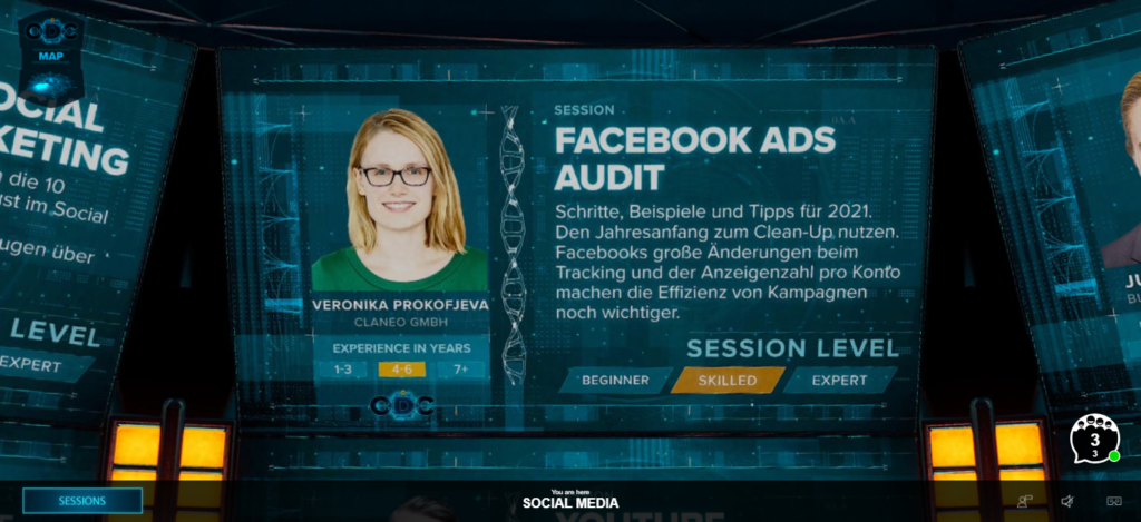 Veronikas Vortrag auf dem ODC Campus.